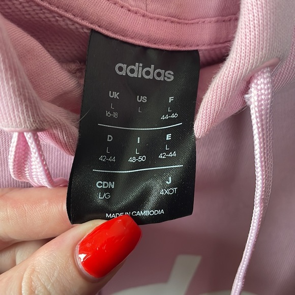 Large pink Adidas hoodie - Picture 2 of 2